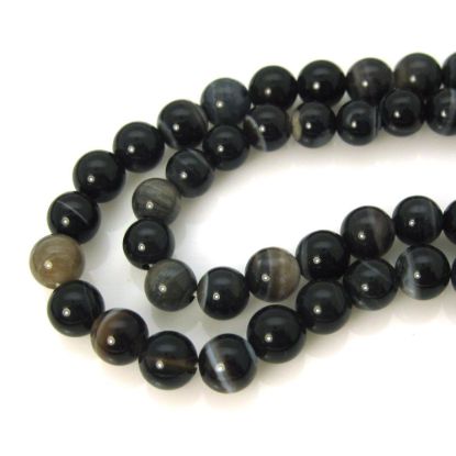 Wholesale Brown Tibet Agate Beads - Smooth Round 6mm (Sold Per Strand)