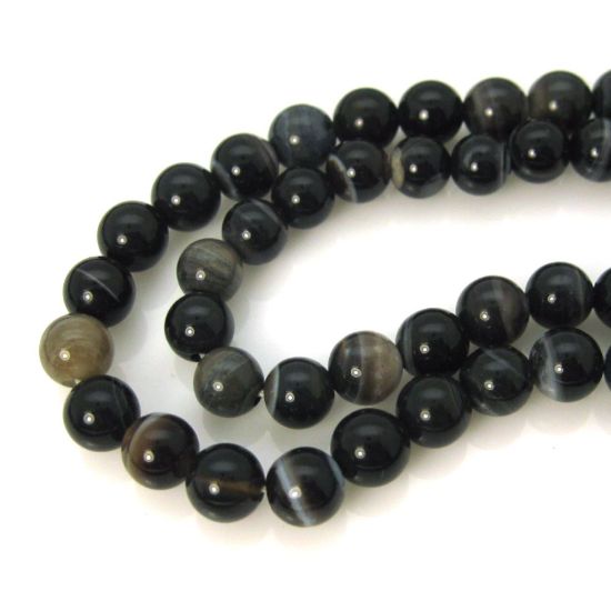 Wholesale Brown Tibet Agate Beads - Smooth Round 6mm (Sold Per Strand)