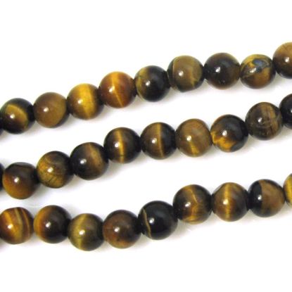 Wholesale Tiger's Eye Beads - 6mm Smooth Round (Sold Per Strand)