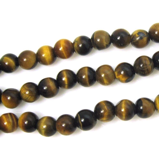 Wholesale Tiger's Eye Beads - 6mm Smooth Round (Sold Per Strand)
