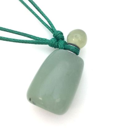 Wholesale Aventurine Essential Oil Bottle with Silk Cord Necklace - Irregular Shape