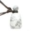 Wholesale Howlite Essential Oil Bottle with Silk Cord Necklace - Irregular Shape