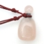 Wholesale Rose Quartz Essential Oil Bottle with Silk Cord Necklace - Irregular Shape