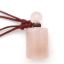 Wholesale Wholesale Rose Quartz Essential Oil Bottle with Silk Cord Necklace - Cylinder Sha