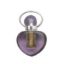 Wholesale Amethyst essential oil bottle, Mini 2- Heart Shape - February Birthstone