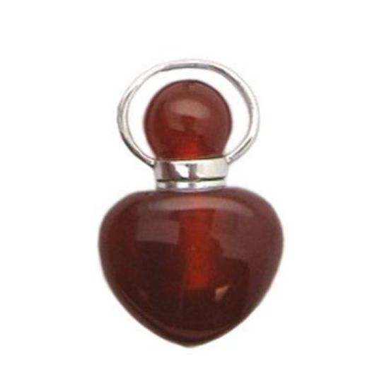 Wholesale Carnelian essential oil bottle, Mini 2- Heart Shape