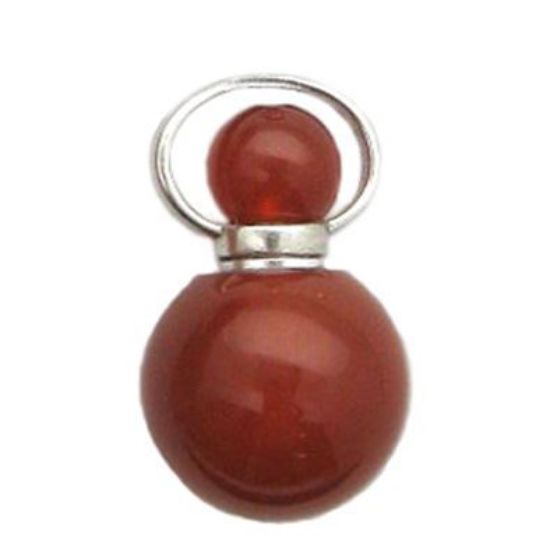 Wholesale Carnelian Essential oil bottle, Mini 2- Beaded Shape
