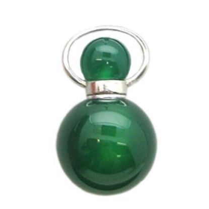 Wholesale Green Agate Essential oil bottle, Mini 2- Beaded Shape