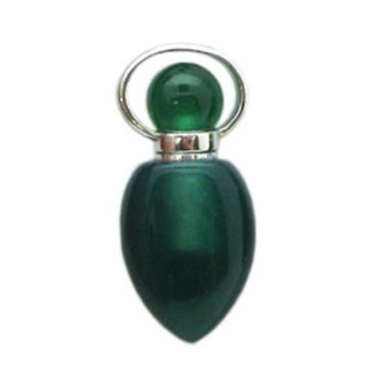 Wholesale Green Agate essential oil bottle, Mini 2- Arrowhead Shape