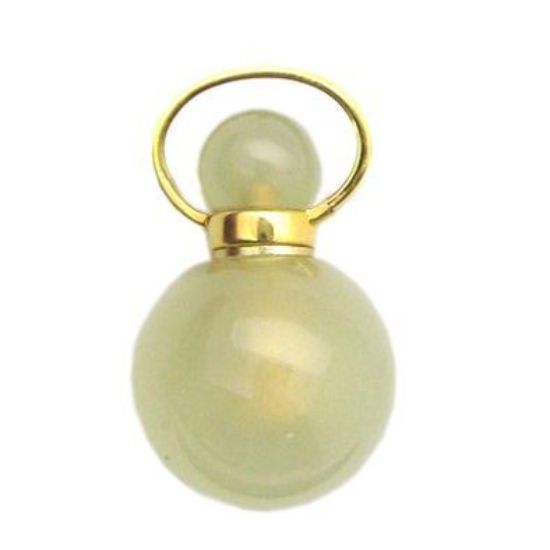 Wholesale New Jade Gold Plated Essential oil bottle, Mini 2- Beaded Shape