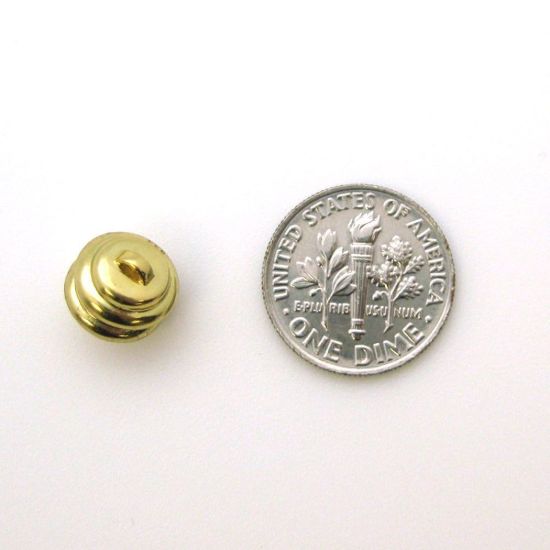 Wholesale Gold Plated Sterling Silver Round Ribbed Magnetic Clasp (1 clasp)