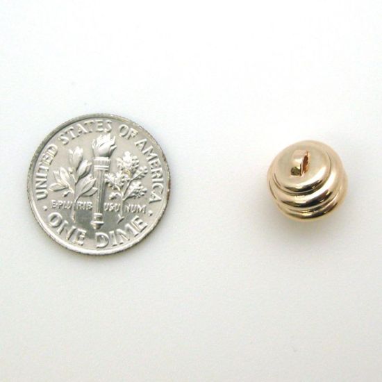 Wholesale Rose Gold Plated Sterling Silver Round Ribbed Magnetic Clasp (1 clasp)