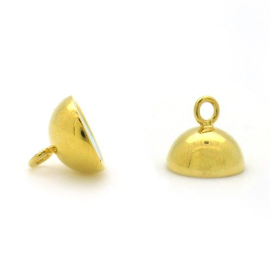 Wholesale Gold Plated Sterling Silver Smooth Shiny Magnetic Ball Clasp - 10mm (1 clasp)