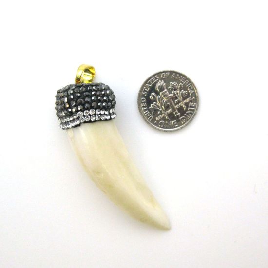 Wholesale Pave Pendant Ox Bone Tusk Pendant Wholesale Pendants for Jewelry Making