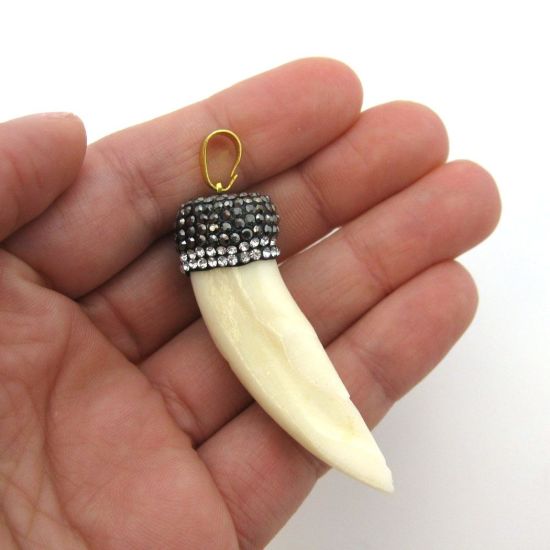 Wholesale Pave Pendant Ox Bone Tusk Pendant Wholesale Pendants for Jewelry Making