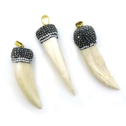 Wholesale Pave Pendant Ox Bone Tusk Pendant Wholesale Pendants for Jewelry Making
