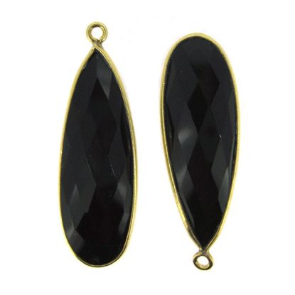 Wholesale Gold plated Sterling Silver Elongated Teardrop Bezel Citrine Quartz Gemstone Pendant, Wholesale Gemstone Pendants for Jewelry Making