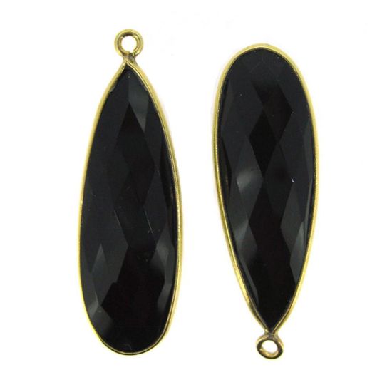 Wholesale Gold plated Sterling Silver Elongated Teardrop Bezel Citrine Quartz Gemstone Pendant, Wholesale Gemstone Pendants for Jewelry Making