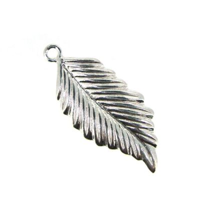 Wholesale Sterling Silver Feather Charm, Charms and Pendants for Jewelry Making, Wholesale Findings