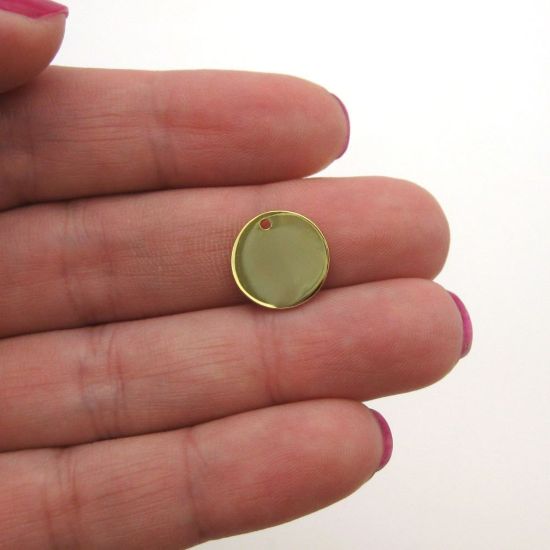 Wholesale 18K Gold Over Sterling Silver Round Stamping Blanks - 12mm