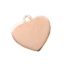 Wholesale Rose Gold Over Sterling Silver Heart Charm Stamping Blank - 19x20mm