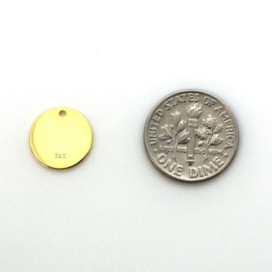 Wholesale 18K Gold Over Sterling Silver Round Stamping Blanks - 12mm
