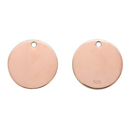 Wholesale Rose Gold Over Sterling Silver Round Stamping Blank - 18mm