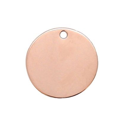 Wholesale Rose Gold Over Sterling Silver Round Stamping Blank - 25mm