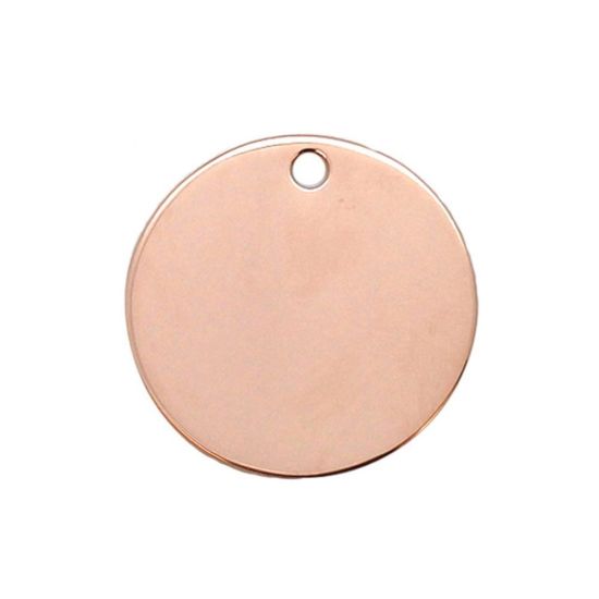 Wholesale Rose Gold Over Sterling Silver Round Stamping Blank - 25mm