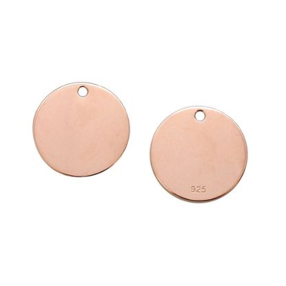 Wholesale Rose Gold Over Sterling Silver Round Stamping Blank - 12mm