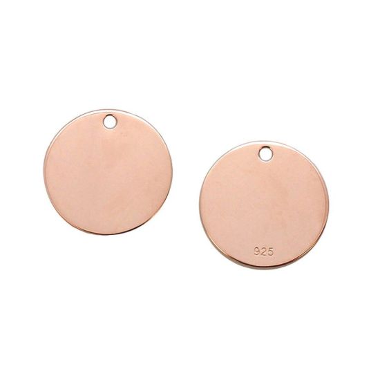 Wholesale Rose Gold Over Sterling Silver Round Stamping Blank - 12mm
