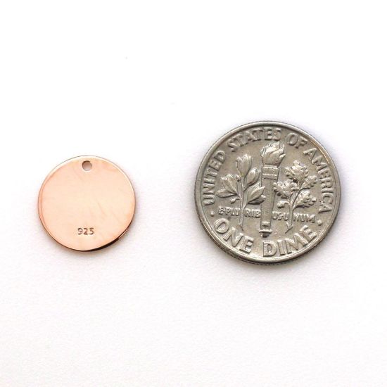 Wholesale Rose Gold Over Sterling Silver Round Stamping Blank - 12mm