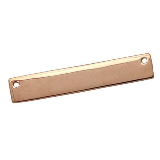Wholesale Rose Gold Over Sterling Silver Rectangle Stamping Blank Bar Pendant Connector