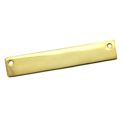 Wholesale Gold Over Sterling Silver Rectangle Stamping Blank Bar Pendant Connector