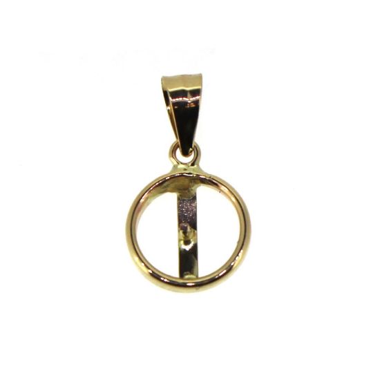 Wholesale 14K Yellow Gold Circle Frame Bail for Pearls