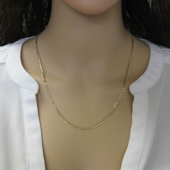 Wholesale 14K Yellow Gold Necklace - Curb Chain - 20 inches