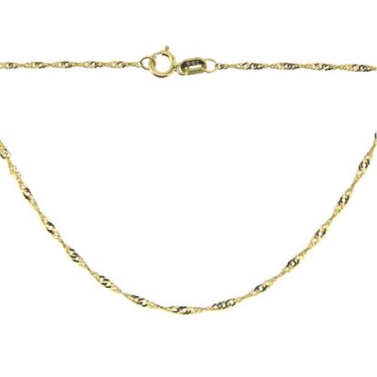 Wholesale 14K Yellow Gold Necklace-Singapore Chain-18 inches