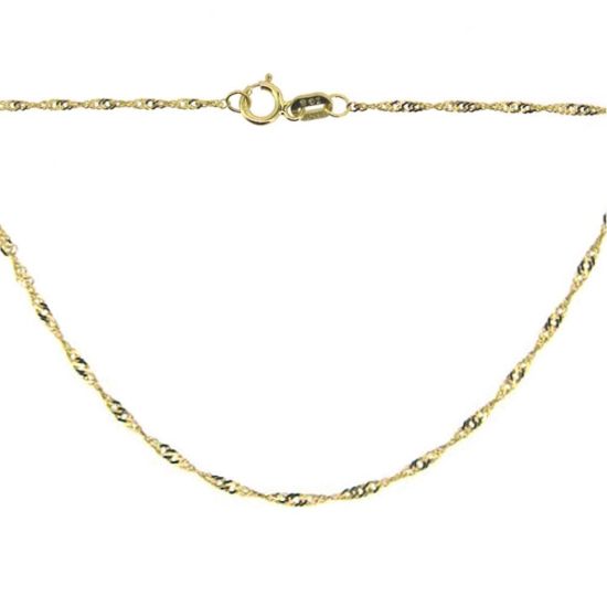 Wholesale 14K Yellow Gold Necklace-Singapore Chain-18 inches