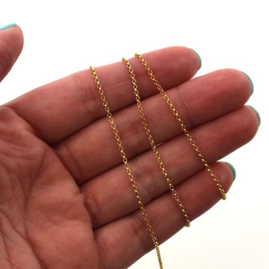 Wholesale Gold Filled Chain -1mm Rolo Chain-Bulk Chain by the foot( sold per foot)