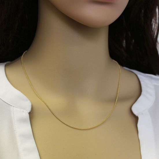 Wholesale Gold plated Sterling Silver Vermeil Tiny Ball Chain, Wholesale Bulk Necklace Chains