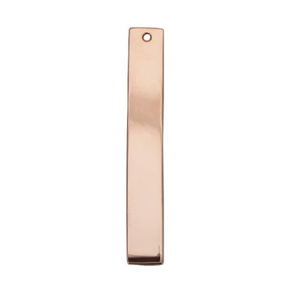 Wholesale Rose Gold Over Sterling Silver Vertical Rectangle Personalized Stamping Blank Bar Pendant