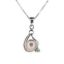 Wholesale Sterling Silver Pink Freshwater Pearl and CZ Stone Teardrop Pendant Necklace-16"