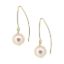 Wholesale 14K Yellow Gold Marquise White Freshwater Pearl Earrings