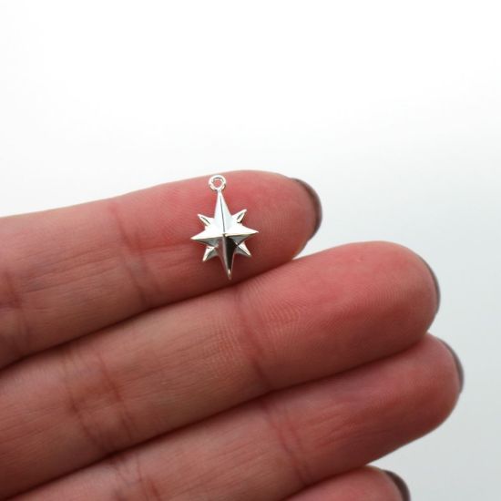 Wholesale Sterling Silver Northstar Charm,  Charms and Pendants for Jewelry Making, Wholesale Findings