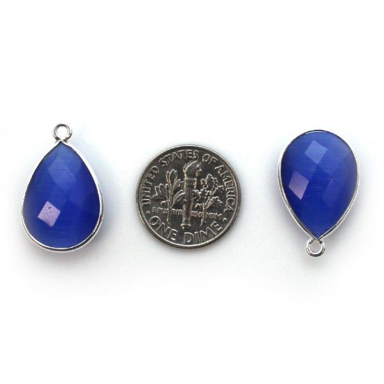 Wholesale Sterling Silver Teardrop Bezel Green Monalisa Gemstone Pendant, Wholesale Gemstone Pendants for Jewelry Making