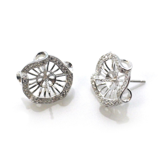 Wholesale Sterling Silver RIbbon Earwire for Jewelry Making, Wholesale Earwire and Findings