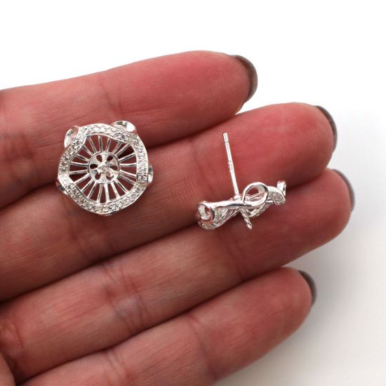 Wholesale Sterling Silver RIbbon Earwire for Jewelry Making, Wholesale Earwire and Findings