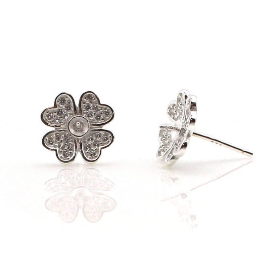 Wholesale Sterling Silver Flower Earwire for Jewelry Making, Wholesale Earwire and Findings