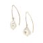 Wholesale 14K Yellow Gold Marquise White Baroque Freshwater Pearl Earrings