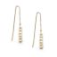 Wholesale 14K Yellow Gold White Freshwater Pearl Stacked Threader Earrings